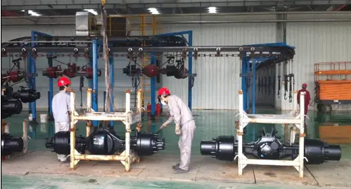 汽車(chē)車(chē)橋機(jī)器人自動(dòng)噴涂線工藝